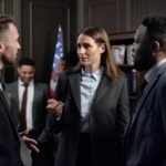 businesspeople talking