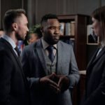 business people talking