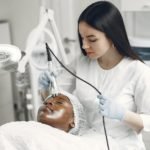 a dermatologist and a client