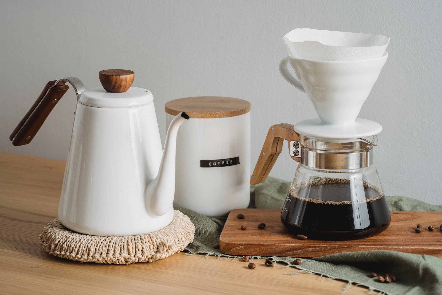 coffee brewing in a pot