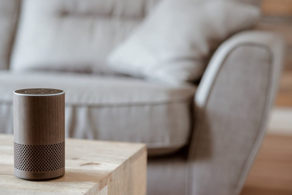 brown speaker on the table (Coolest Things on Amazon Under $100)
