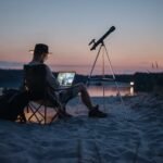 a male freelancer working during his vacation