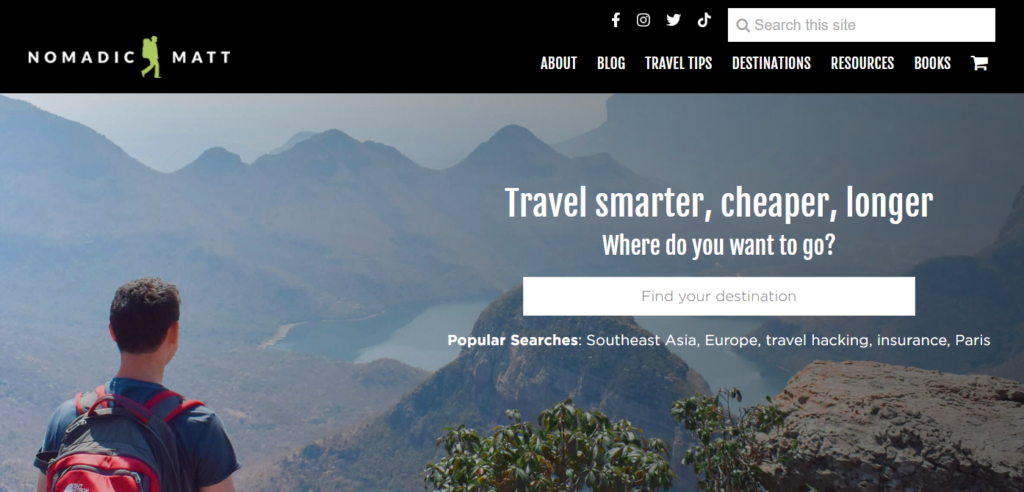 9. Nomadic Matt Blog