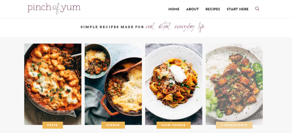 1. Pinch of Yum Blog