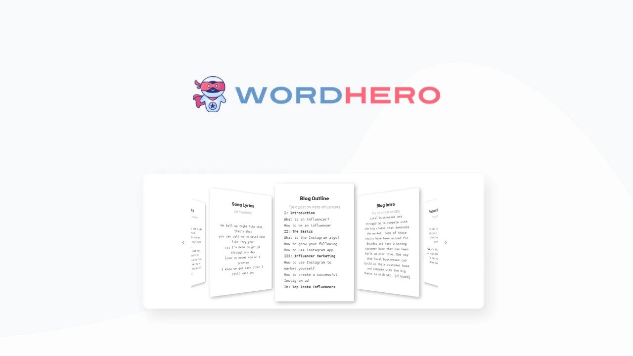 WordHero screenshot