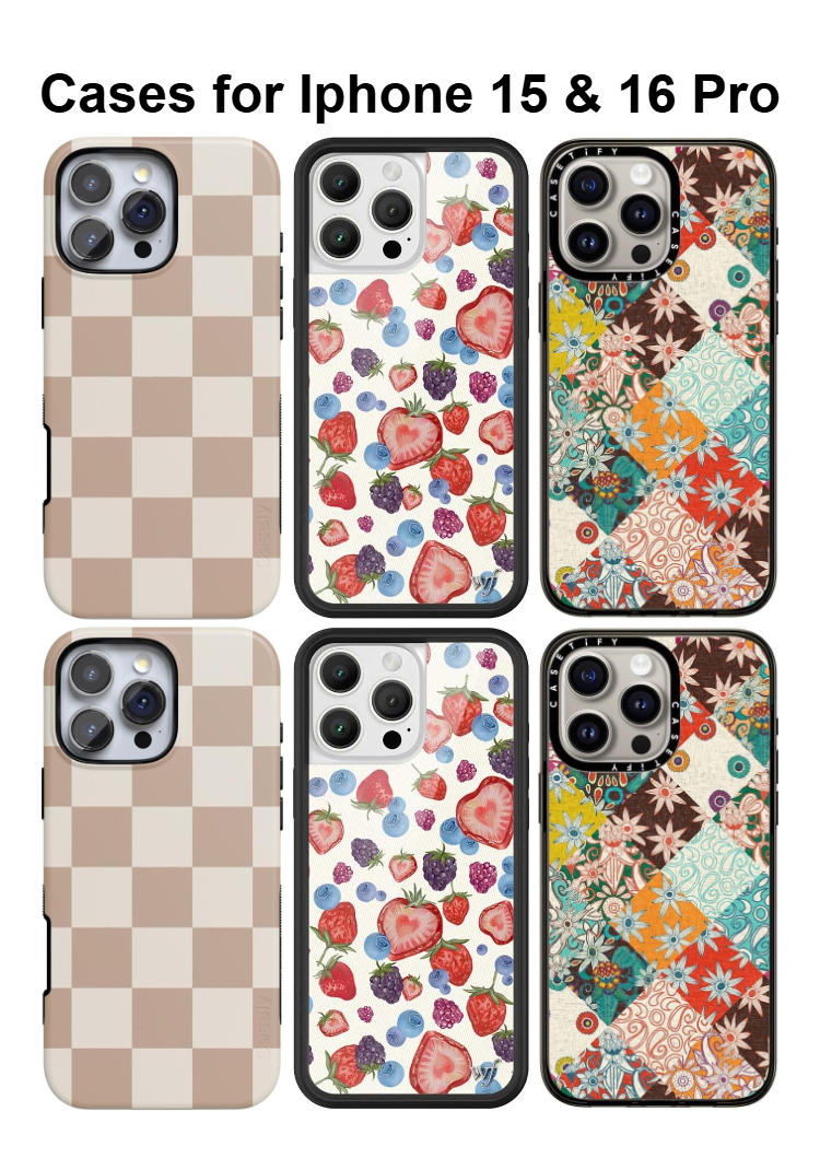 Trendy Cases for Iphone 15 Pro & 16 Pro Max