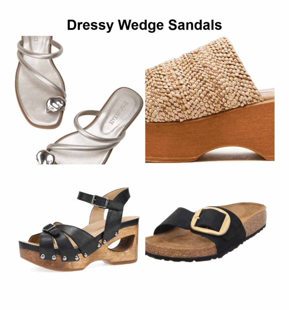 4 women's wedge sandals