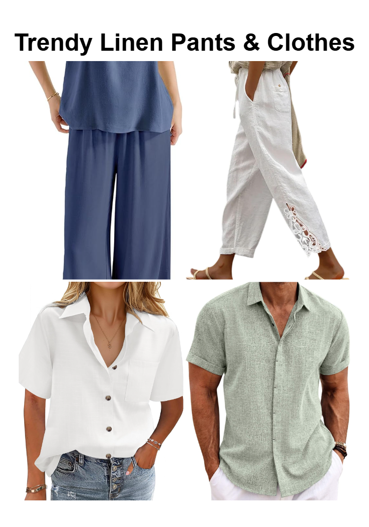 Trendy Linen Pants & Clothes