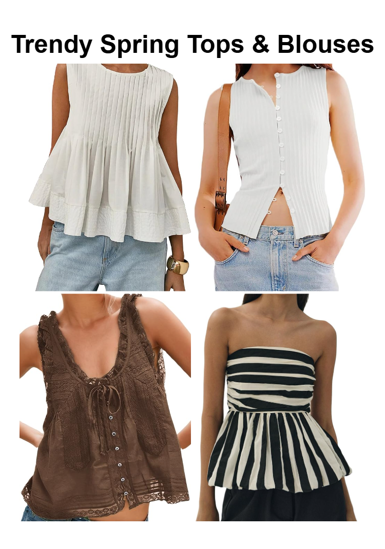 Trendy Spring Tops & Blouses Deals for Women